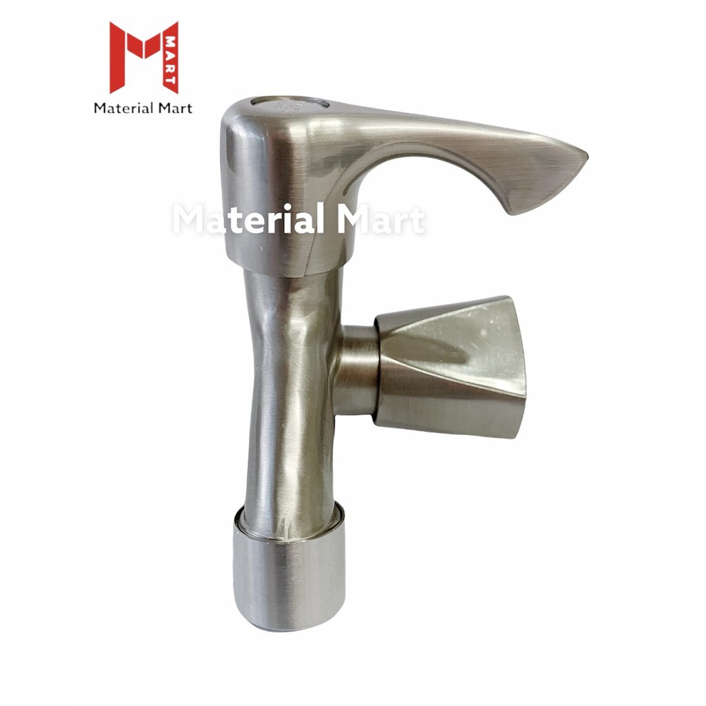 Keran Cabang 1/2 Inch Stainless Steel | Kran Tembok Cabang Satin 1/2&quot; | Material Mart