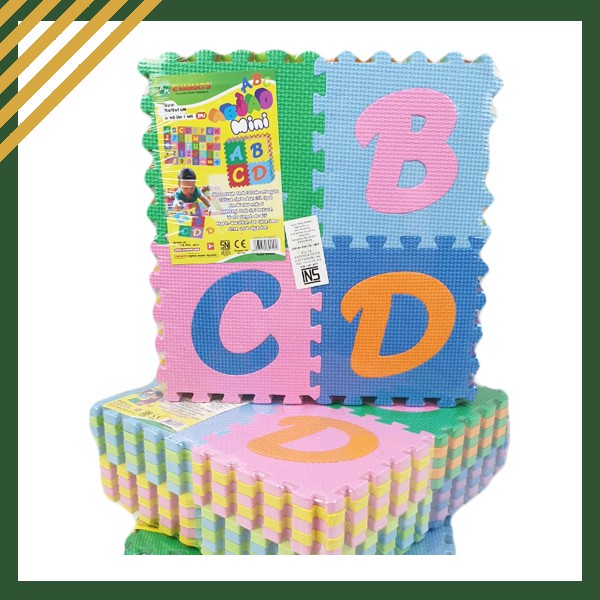 Puzzle Matras EVAMAT Abjad Angka MINI Tikar Karpet Evamats Playmat Mainan Anak Bayi Murah