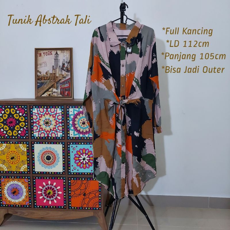 Tunik Rayon Motif + Free Masker Scuba