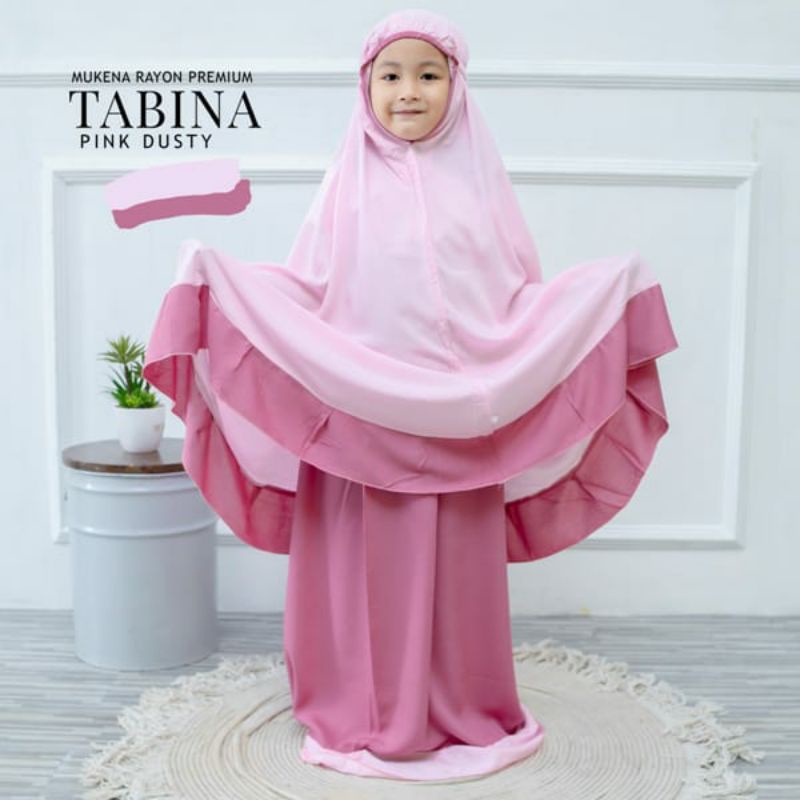 Mukena Anak Rayon Polos Tabina