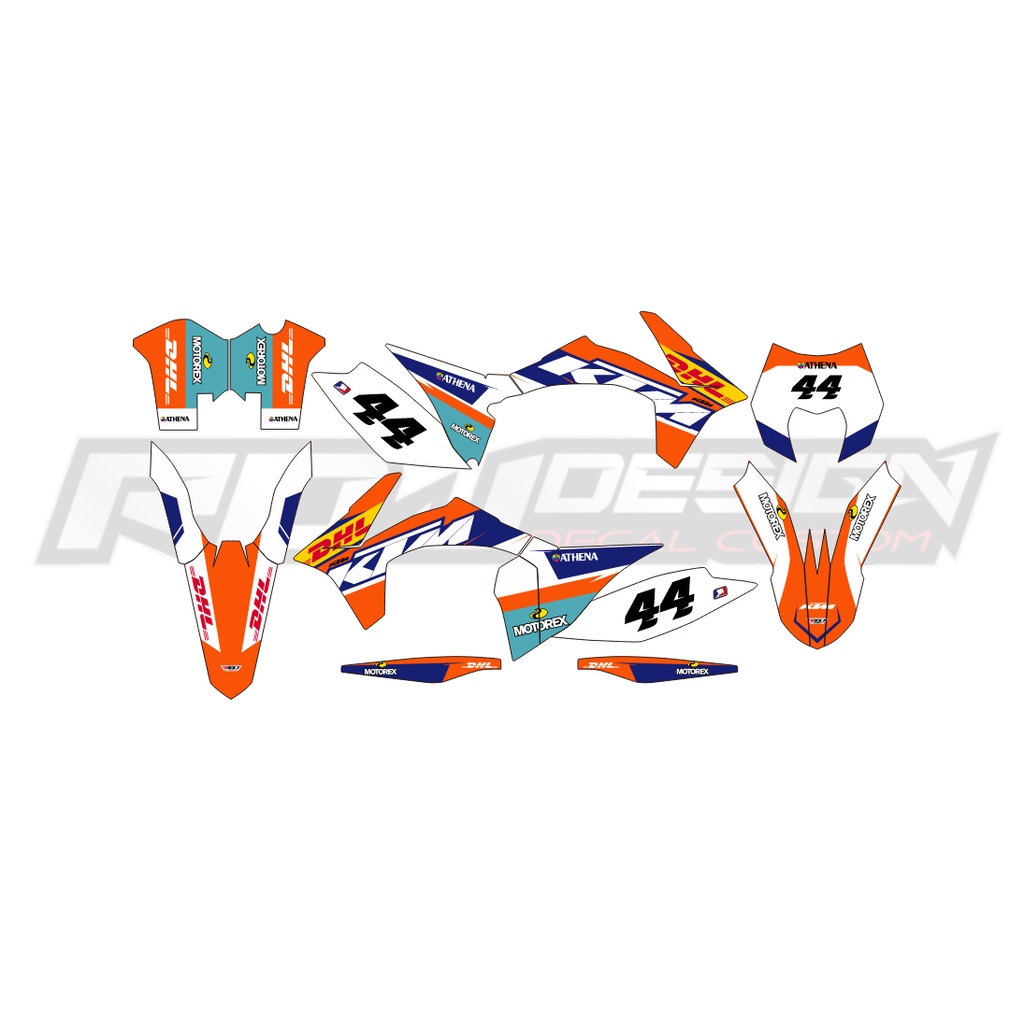 DECAL STICKER KTM 150/200/250/300/350/450 2011 2012 2013 (003) DEKAL STIKER HITAM MERAH