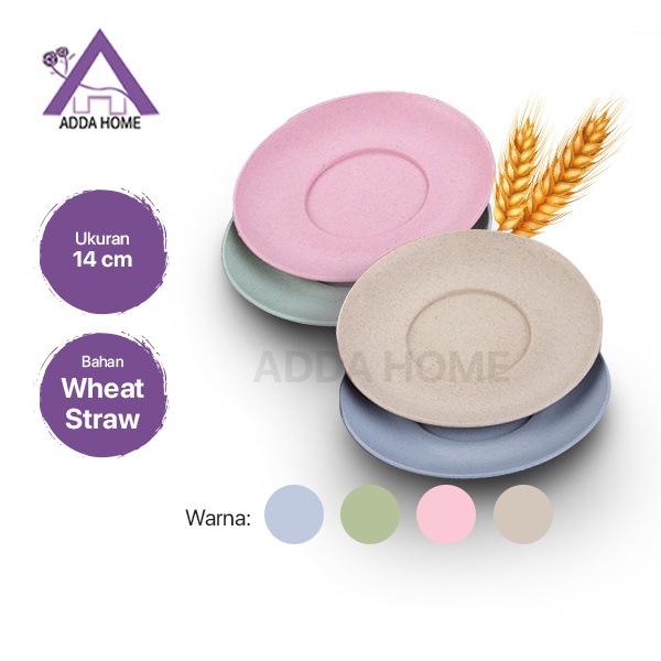 Piring Kecil Anak Warna Shabby Bahan Jerami Gandum Wheat Straw BPA Free