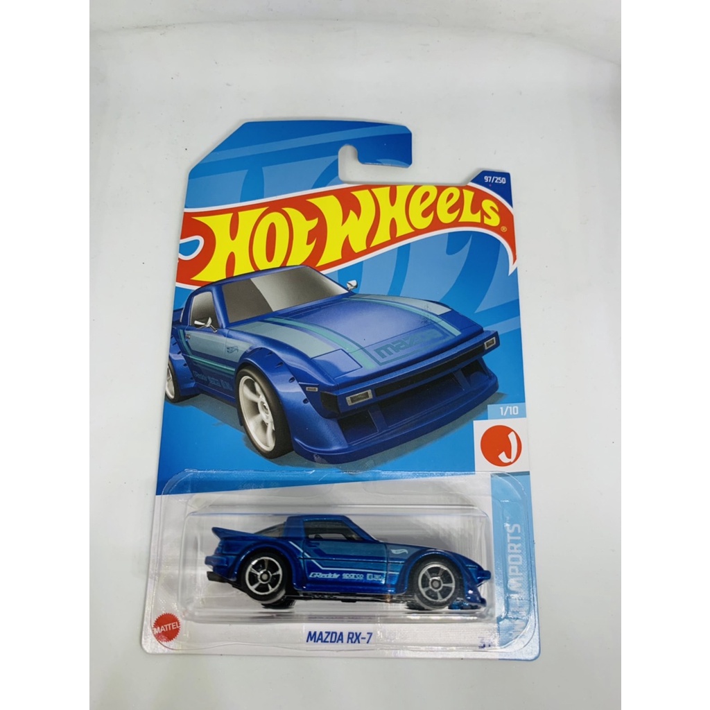 HOTWHEELS HOT WHEELS MAZDA RX-7 BIRU HW J-IMPORT LOT D 2022 DIECAST MINIATUR MOBIL MAINAN MOBILAN AN