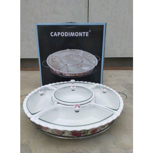 Prasmanan Sheby Tutup Kaca 19 Inch Capodimonte