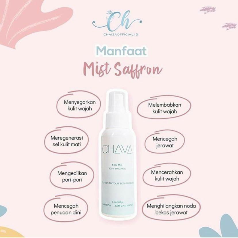 [READY STOCK] Chava Facemist By Chaiza 100ml |Saffron Face mist | Facemist Saffron Zamzam