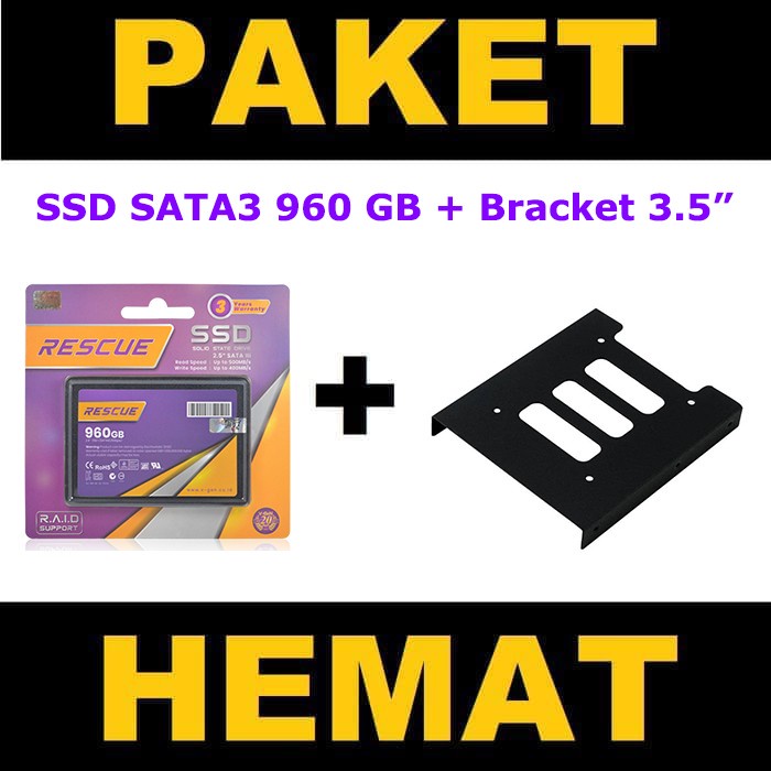 SSD 1TB V-GeN + HDD Bracket 3.5&quot; Inch for PC Breket Desktop (PAKET)