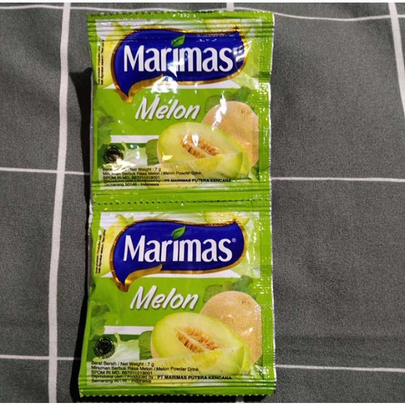 

Serbuk Minuman Instan Marimas Rasa Melon Segar Eceran Kemasan 8 gr