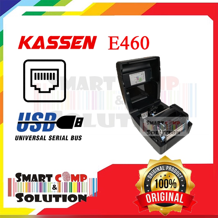 Printer Thermal Label Barcode Multifunctional Kassen E460 USB+Ethernet