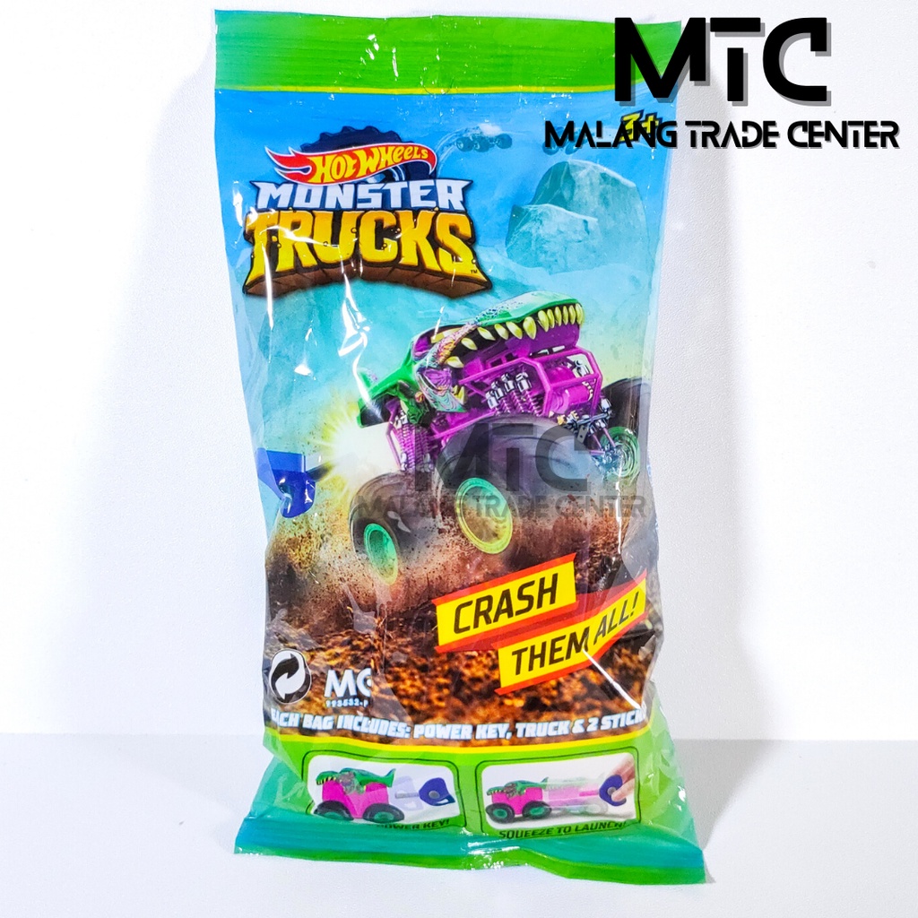 Hot Wheels Monster Trucks Mini Include Launcher atau Pelontar