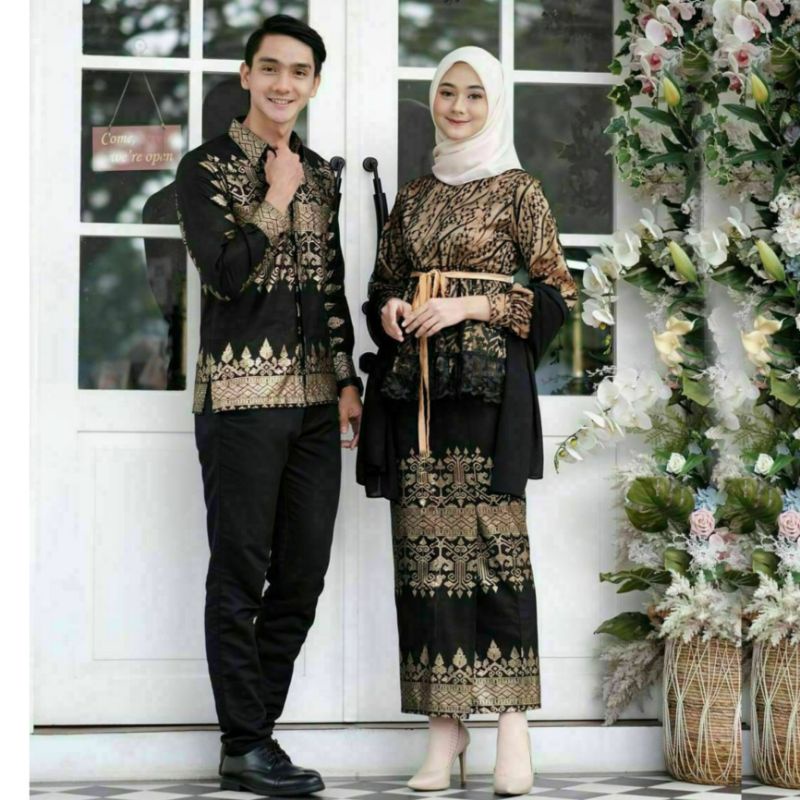 SARIMBIT TERBARU 2022 BAJU COUPLE PASANGAN KEKINIAN COUPLE KEBAYA BATIK BAJU KOPEL PASANGAN