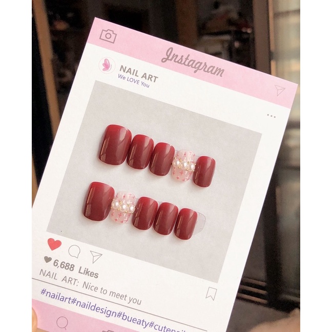 Kuku Palsu 【A17，lem sticker 】Nikah Wedding False Nailart Pengantin Tangan