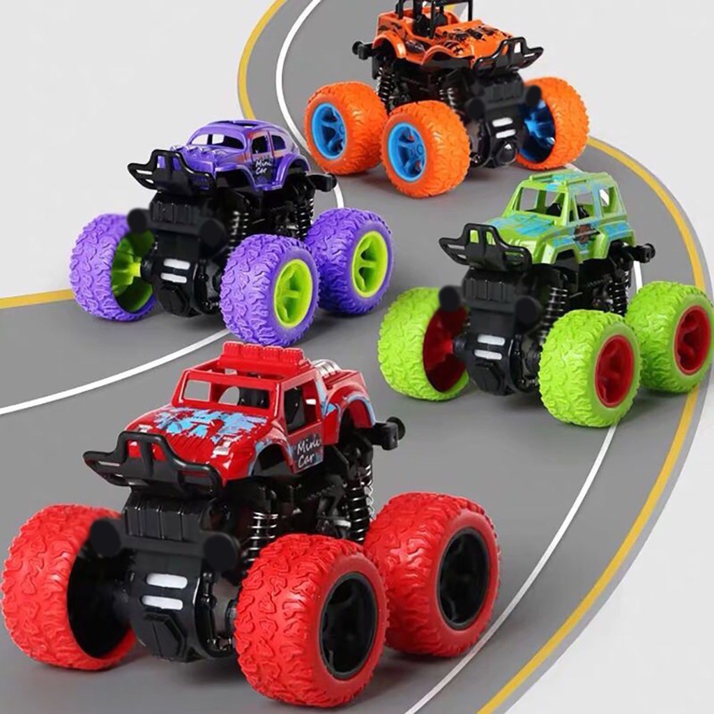 MurmerOfficial Mainan Mobil Anak Monster Zap Jip Off Road 4 Drive Inertial Bigfoot Mini Car Monster Truck T001