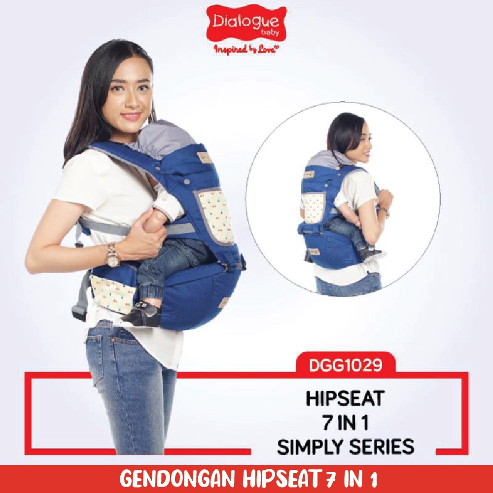 Dialogue Baby Hipseat 7-In-1 Gendongan Depan Bayi Baby Carrier Berry Mart