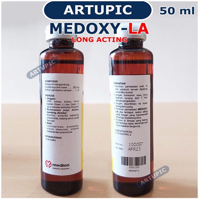 Medoxy-LA 50 ml Obat OTC crd korisa snot kolera ayam unggas babi