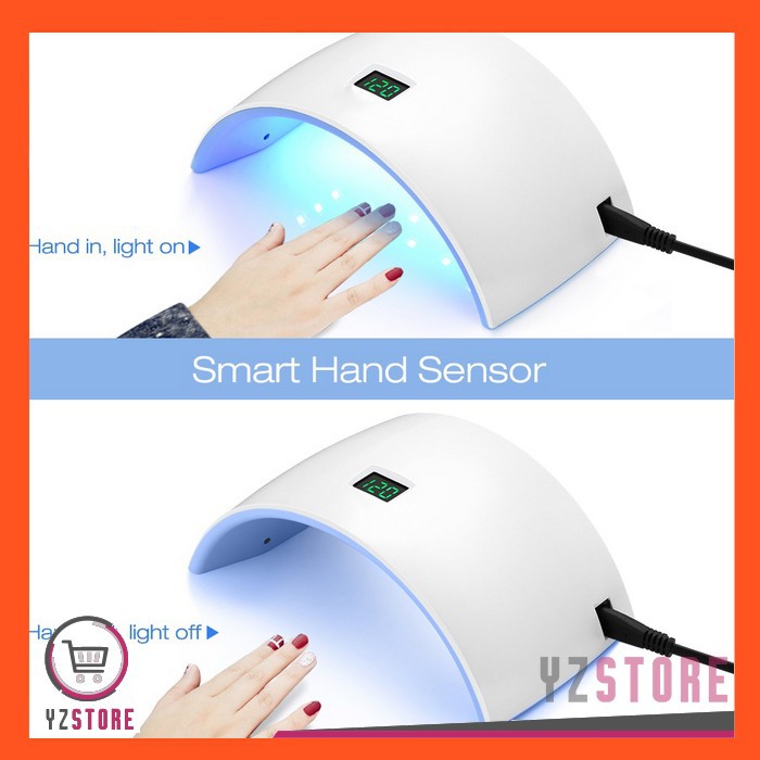 Pengering kutek Kuku Gel Inlife Nail Art Lampu UV LED Profesional Smart Timing YZ45