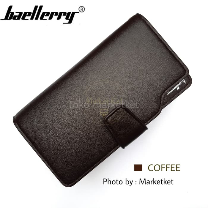 Dompet Baellerry Baellery Panjang 22 Slot Kartu Kredit Debit HP Uang - Cokelat