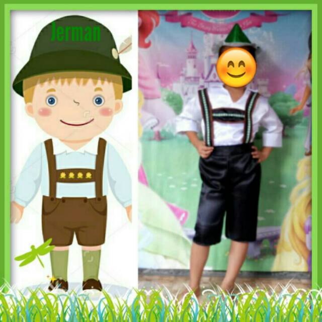 Baju Negara Jerman/Baju Kostum Jerman Boy/Baju Kostum Jerman Pria/Costume Traditional German