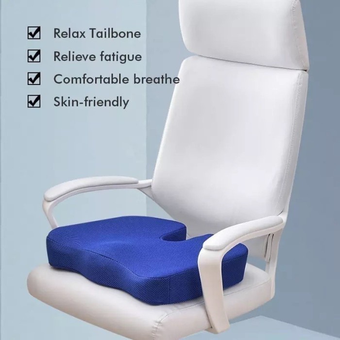 Bantal Duduk Tulang Ekor - Memory Foam - Coccyx Seat Cushion