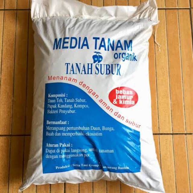 Media tanam organik tanah subur karungan