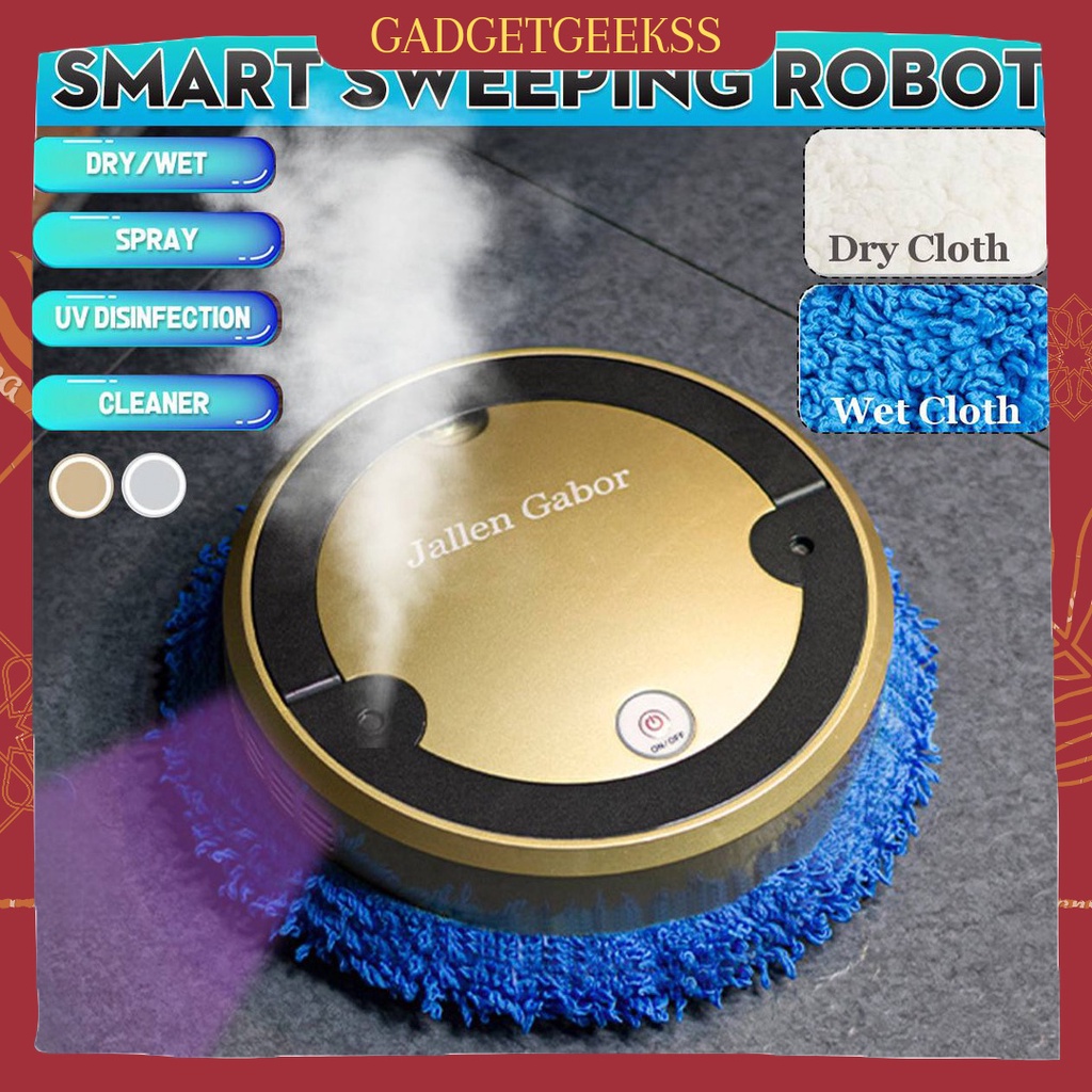 Jallen Gabor UV Smart Mop A8 Robot Humidifer Pel Otomatis Pembersih Lantai