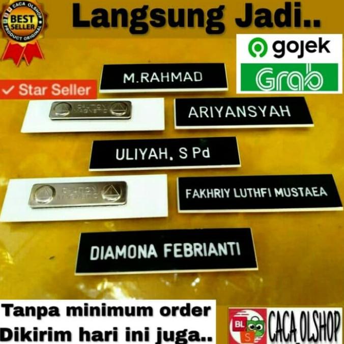 

BISA BAYAR DITEMPAT Papan Nama Dada PDH PNS Siswa Name tag Akrilik Magnet SPECIAL Kode 1123