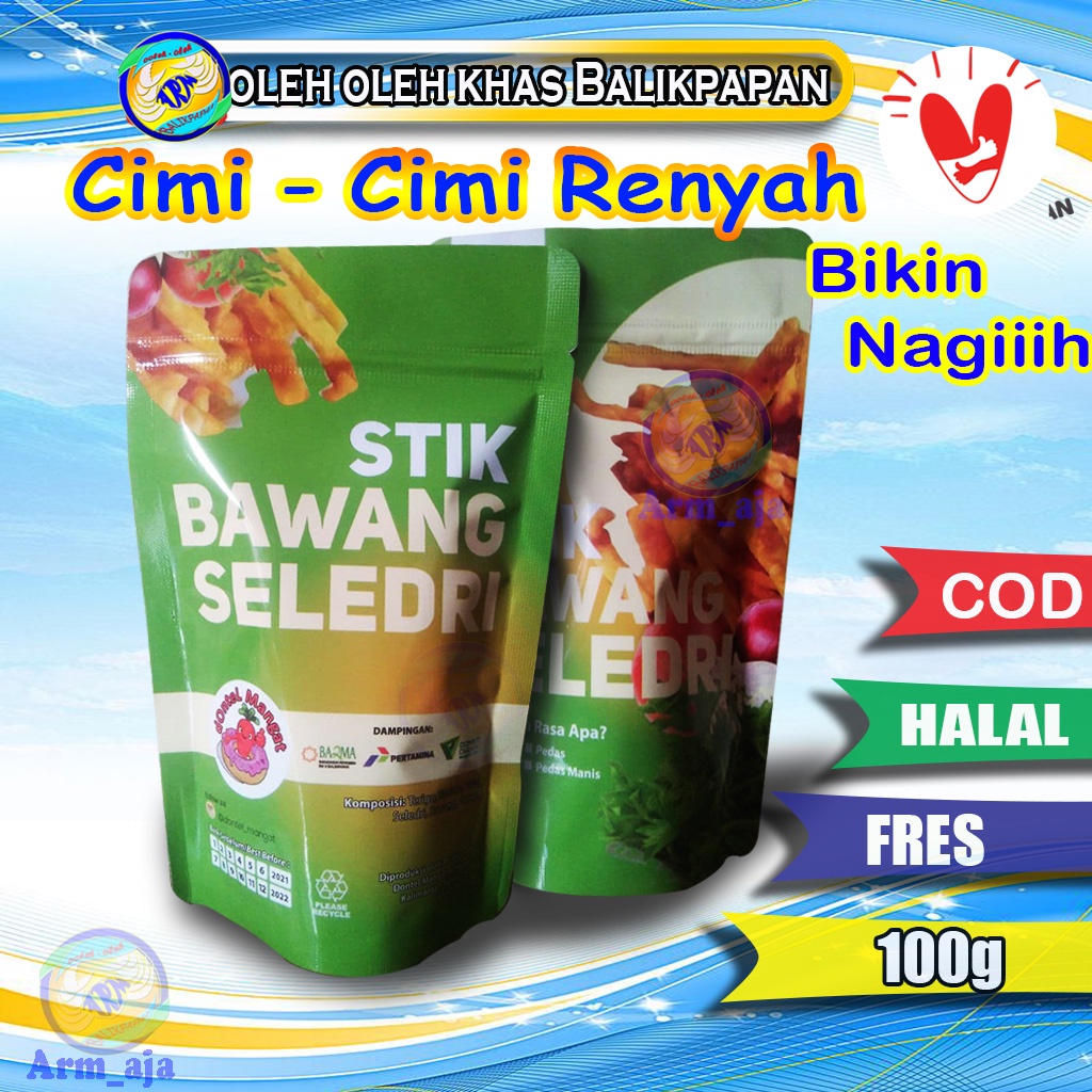 

stick keripik bawang seledri cemilan sehat cimi cimi gurih dan renyah100g