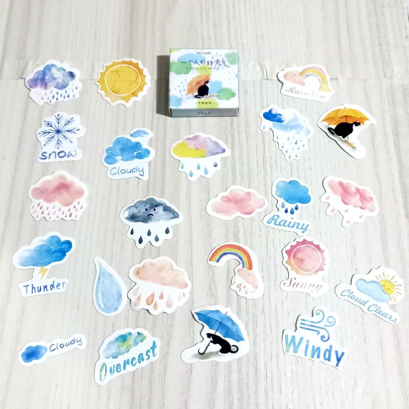 

46Pcs Stiker Motif Cute untuk Scrapbook / Jurnal / Diary