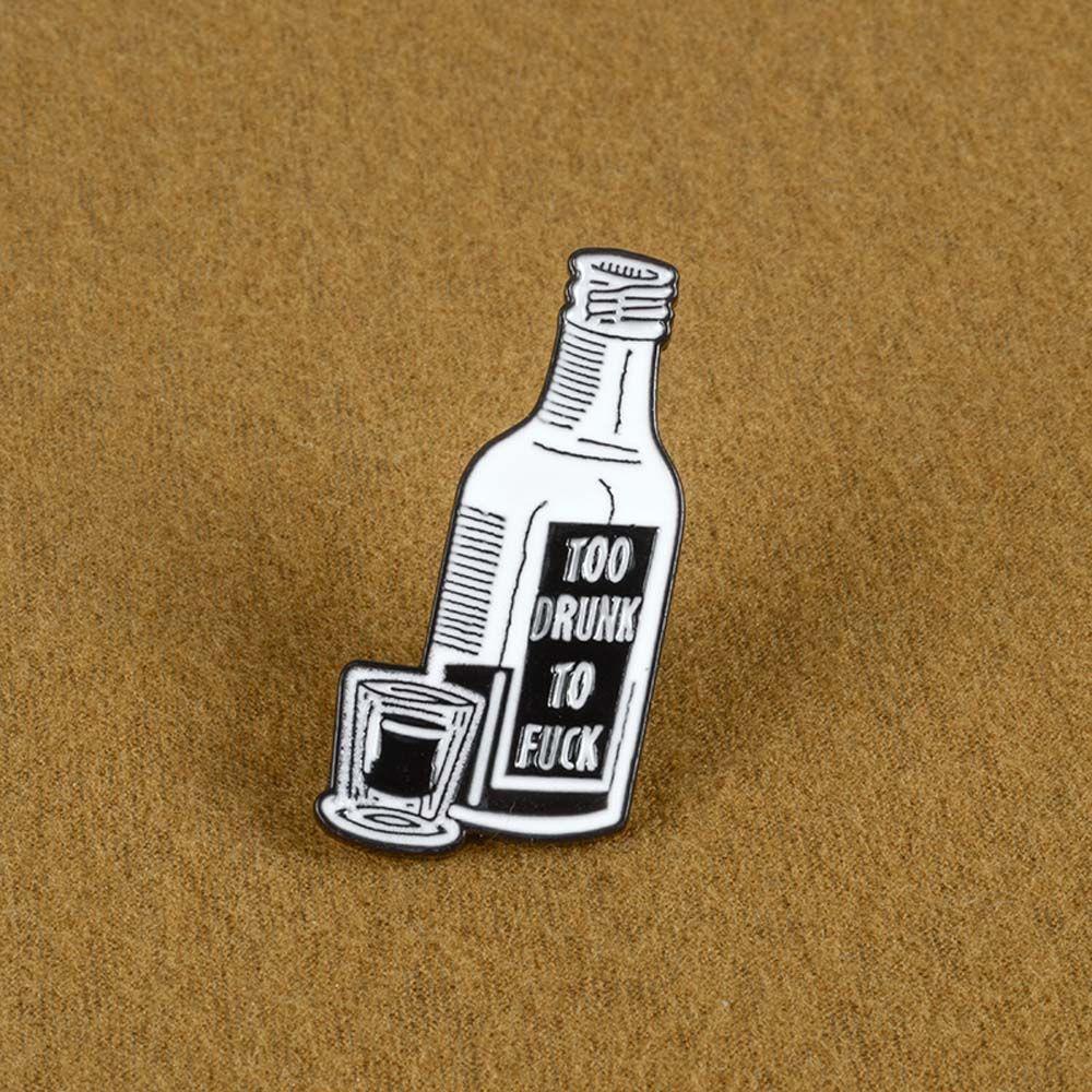 [Elegan] Botol Wine Bros Kerah Bros Fashion Perhiasan Aksesoris Botol Cangkir Juga Minum Wine Badge Pin Enamel Pin