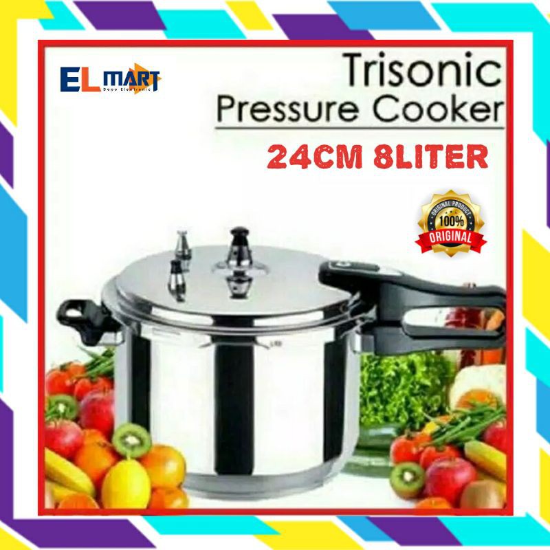 Trisonic panci presto 8 liter T324 Pressure Cooker Murah 8L T 324