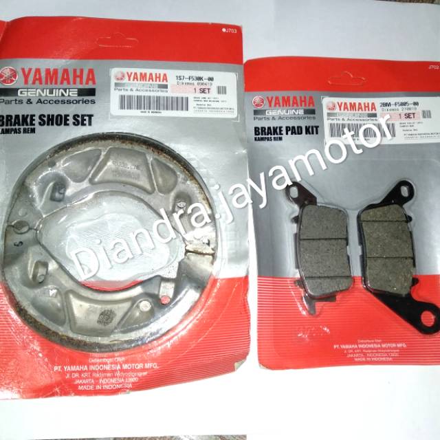 Paket kampas rem asli Yamaha all Mio M3.z.s.bluecore