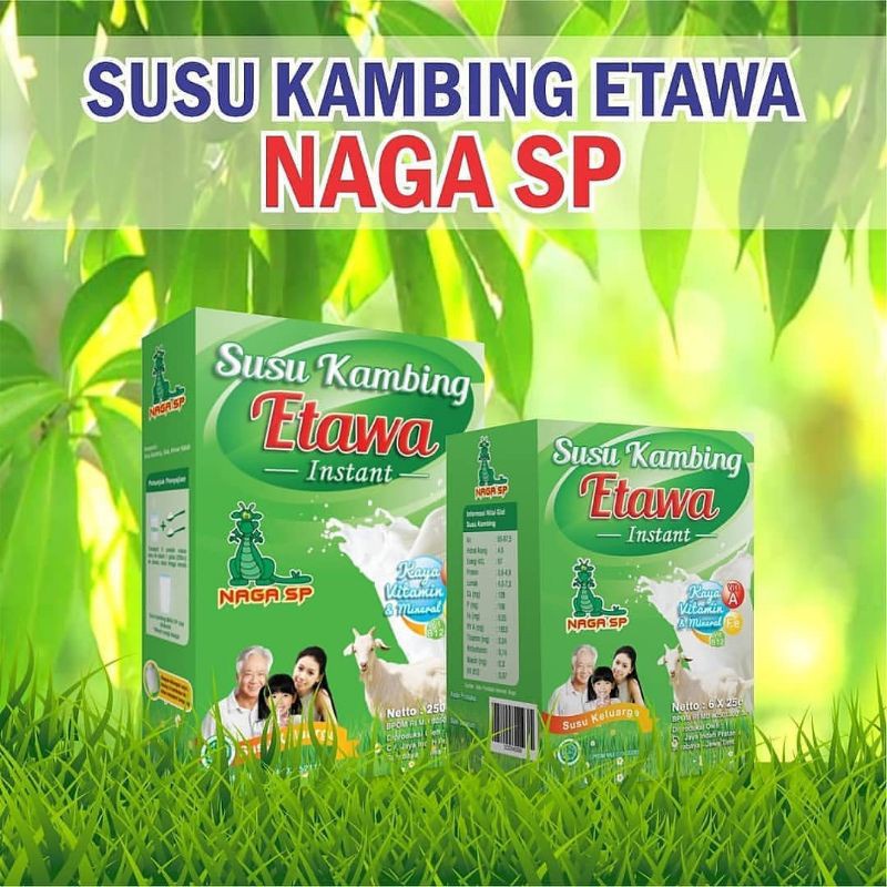 Susu Kambing Etawa Instant 𝐍𝐀𝐆𝐀 𝐒𝐏 𝟐𝟓𝟎𝐠𝐫 - Menjaga Kesehatan Tulang