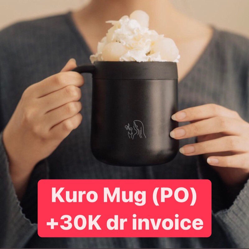 Eunoia x ban ban tea banban banbantea Kuro mug tumbler tumblr gelas hitam black PO eunoia_ig ig