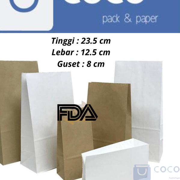 

SOS Paper Bag - Kantong Kertas SOS [ Size M ] [ Isi 50 Pcs ] - Putih