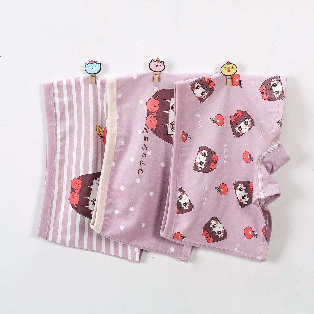 3PCS Anak Celana Dalam Gadis Lucu Katun Boxer CD Nyaman