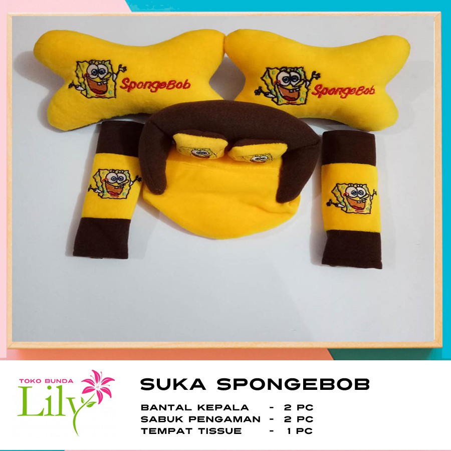 Suka Spongebob Aksesoris Mobil Spongebob Bantal Spongebob