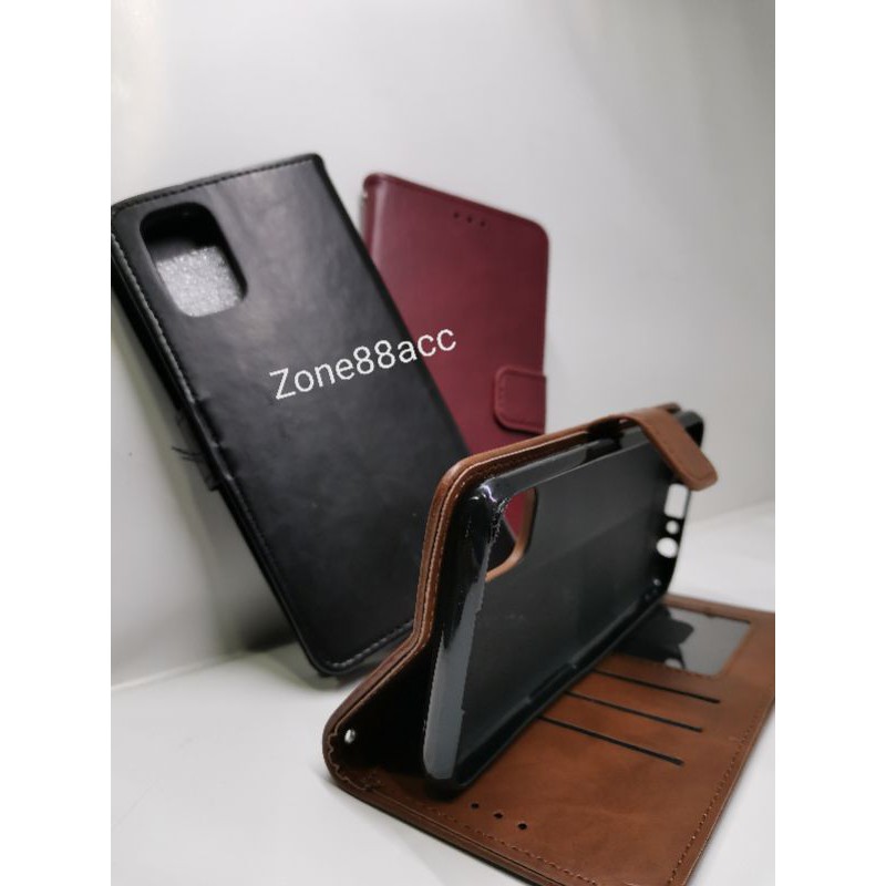 Oppo A52 A72 A92 Leather Case Flip Cover Casing Sarung Dompet Wallet