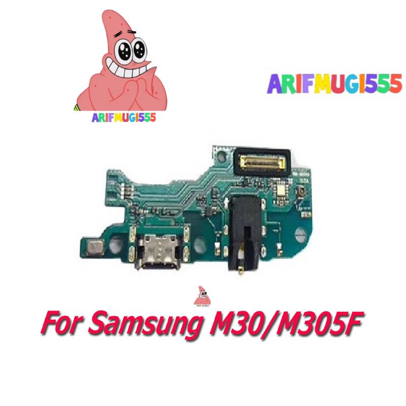 BOARD PAPAN KONEKTOR CONECTOR CHARGER SAMSUNG GALAXY M30 M305F PLUG IN MIC ORIGINAL