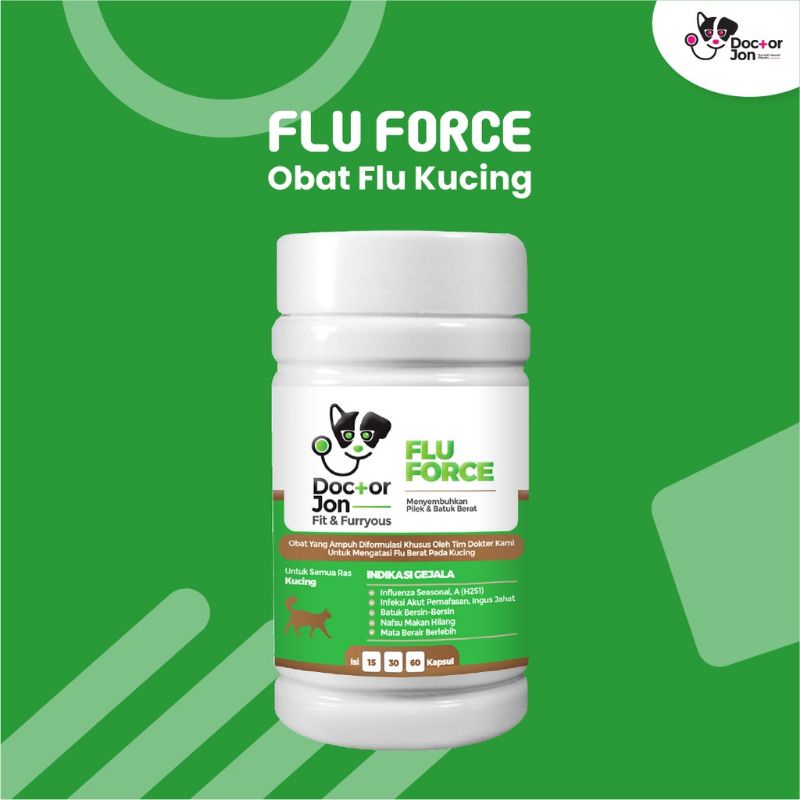 OBAT FLU  KUCING / PILEK KUCING | AMAN UNTUK KUCING HAMIL DAN MENYUSUI |DOCTOR JON FLU FORCE isi 15 