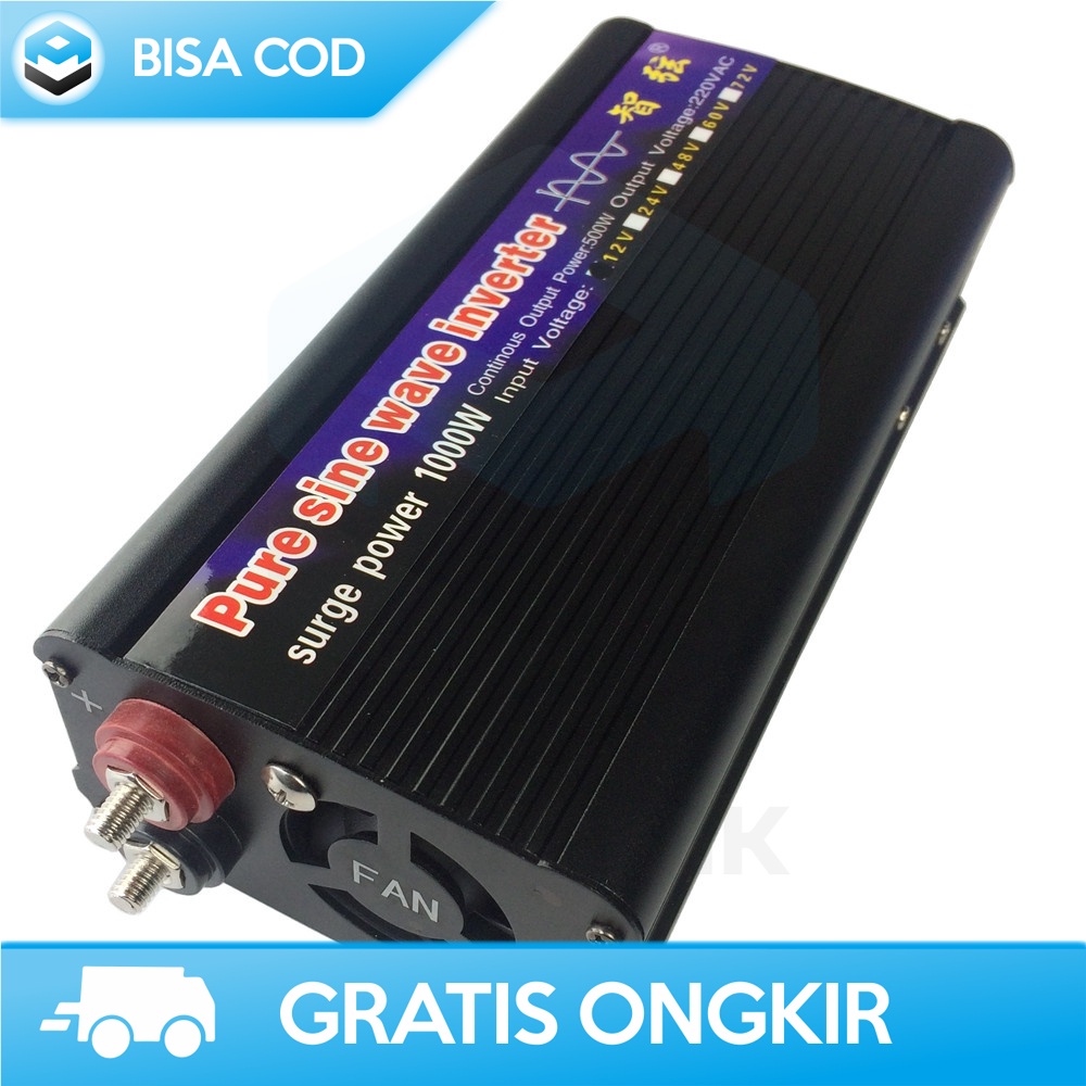 CAR POWER INVERTER DC KE AC PURE SINE WAVE 1000 WATT TAFFWARE ORIGINAL