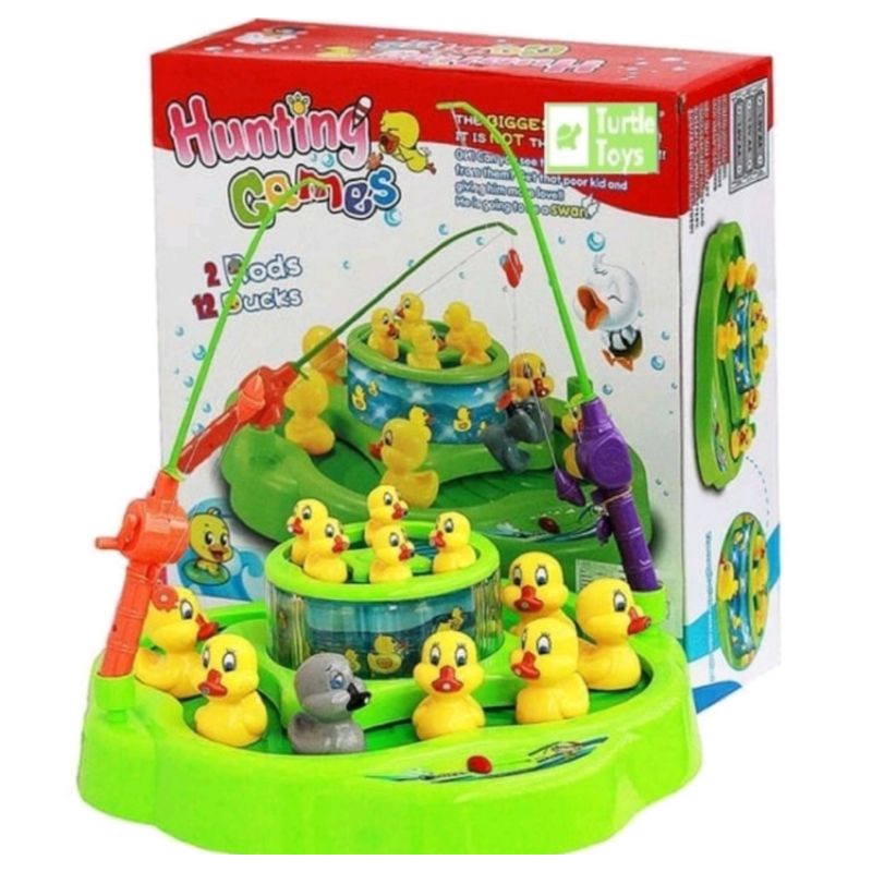 MAINAN ANAK PANCING MAGNET FISHING GAME MUSIK LAMPU HUNTING DUCK BEBEK PANCING