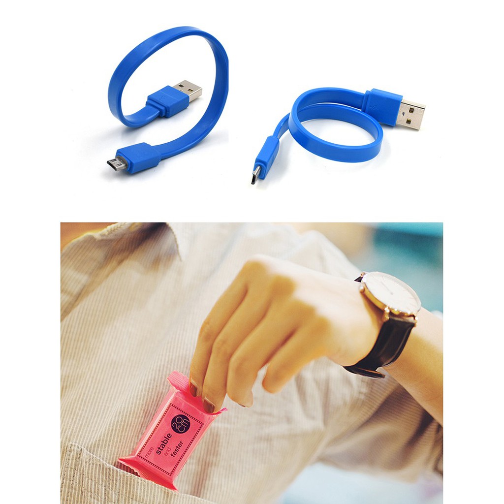 Kabel Data Permen 20cm Warna warni Micro USB candy cable more stable and faster