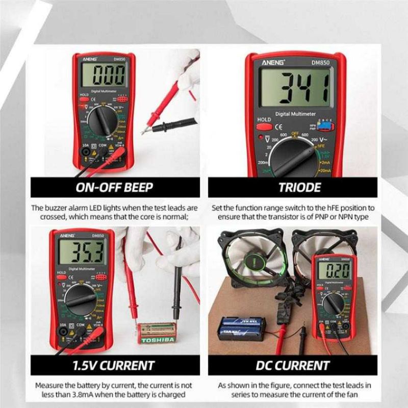 Avometer Digital Multimeter/Multitester Voltage Alat Tester - DM850