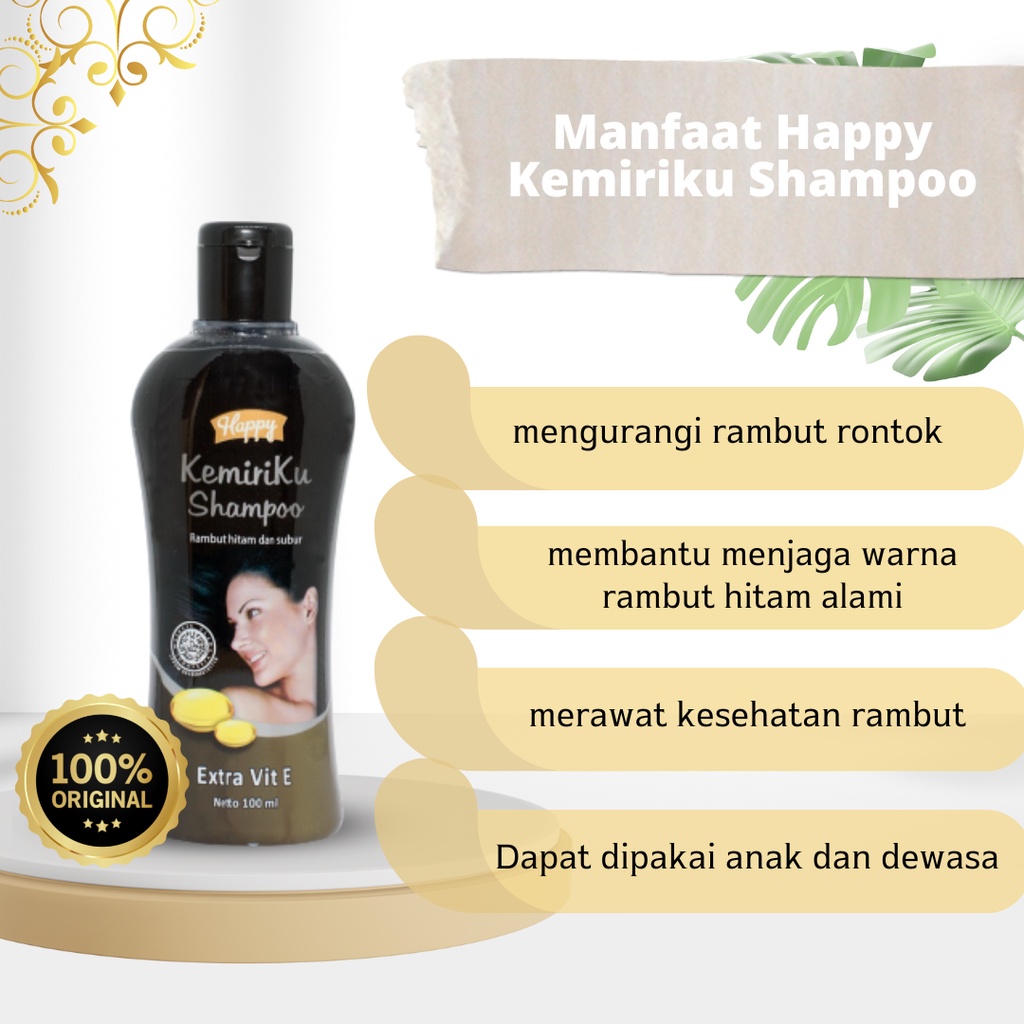 Sampo Happy Kemiriku Paket 3 Shampoo Perawatan Rambut Anak dan Dewasa