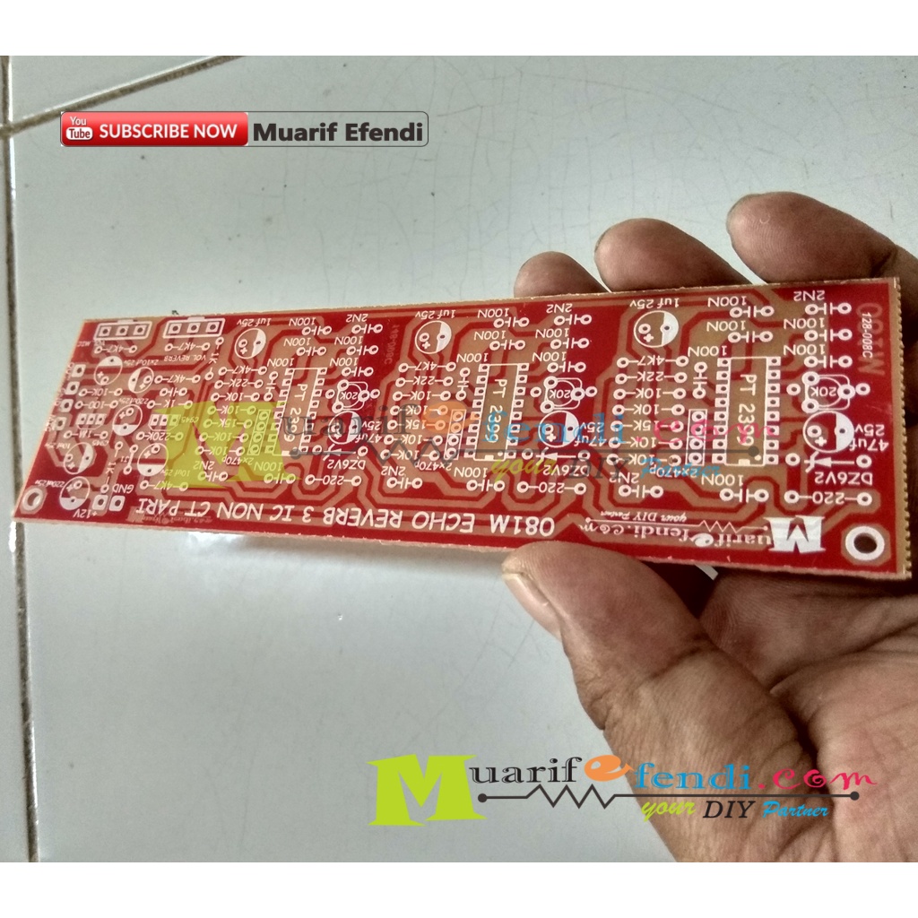 PCB Echo Effect efek digital 3x2399 reverb mic mixer REGULATOR NON CT 081M