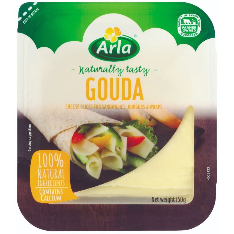 

ARLA GOUDA Cheese Slices 150gr - Keju Gouda Lembaran