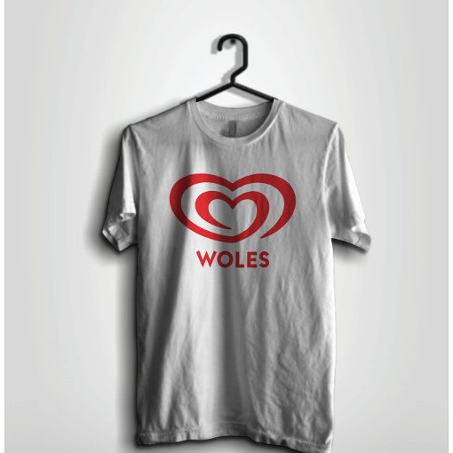 Jual Kaos Unik Plesetan Logo Walls Woles Plesetan Lucu Humor Putih Kg