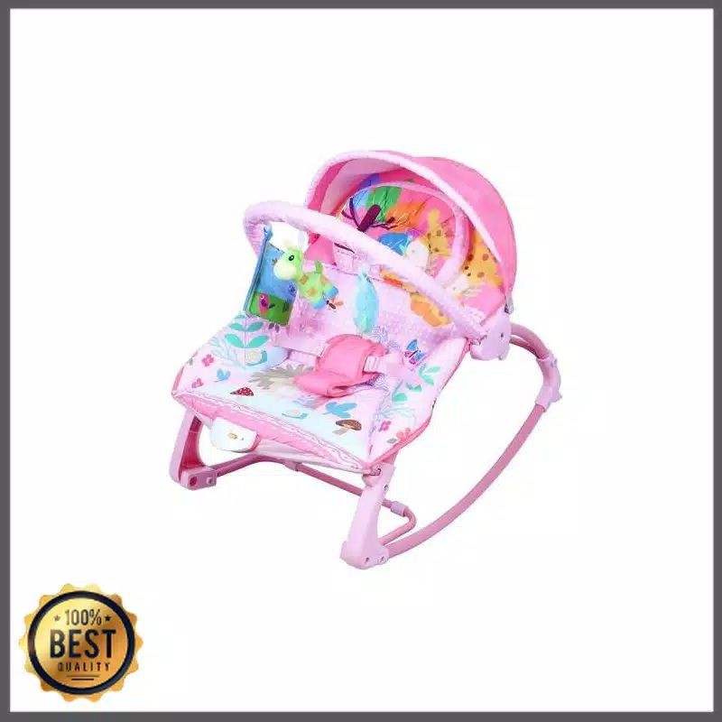 Pliko Rocker Bouncer Kursi Bayi Pink Second Samarinda
