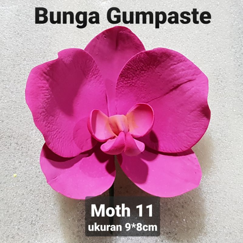 

[osheba] gumpaste bunga anggrek bulan bs MOTH -11 warna lilac