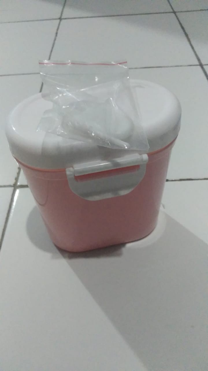 [import] - Shabby Kotak Tempat Penyimpanan Susu Bubuk Makanan Super Praktis Bahan Plastik Bpa Free