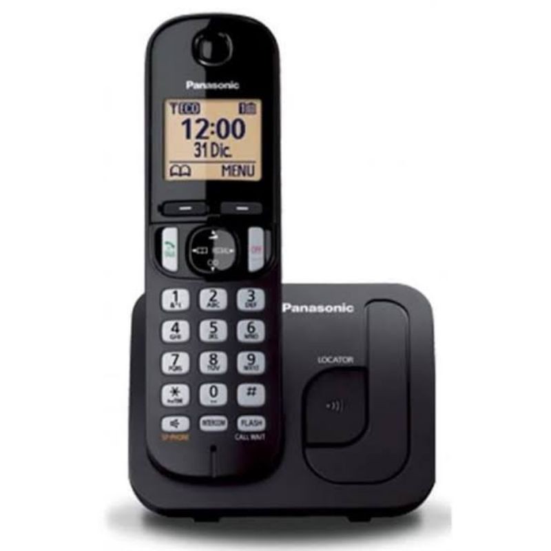 angelswatch telepon wireless panasonic KX-TGC210 Hitam